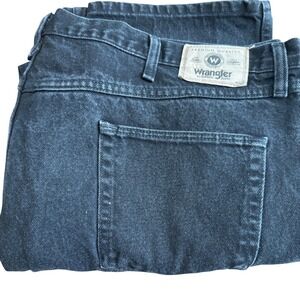 Wrangler Mens Jeans 46x29 Regular Fit Dark Wash Denim Cotton‎
